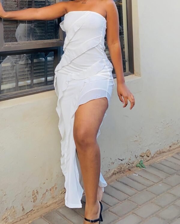 White Off-Shoulder Dress - Image 2